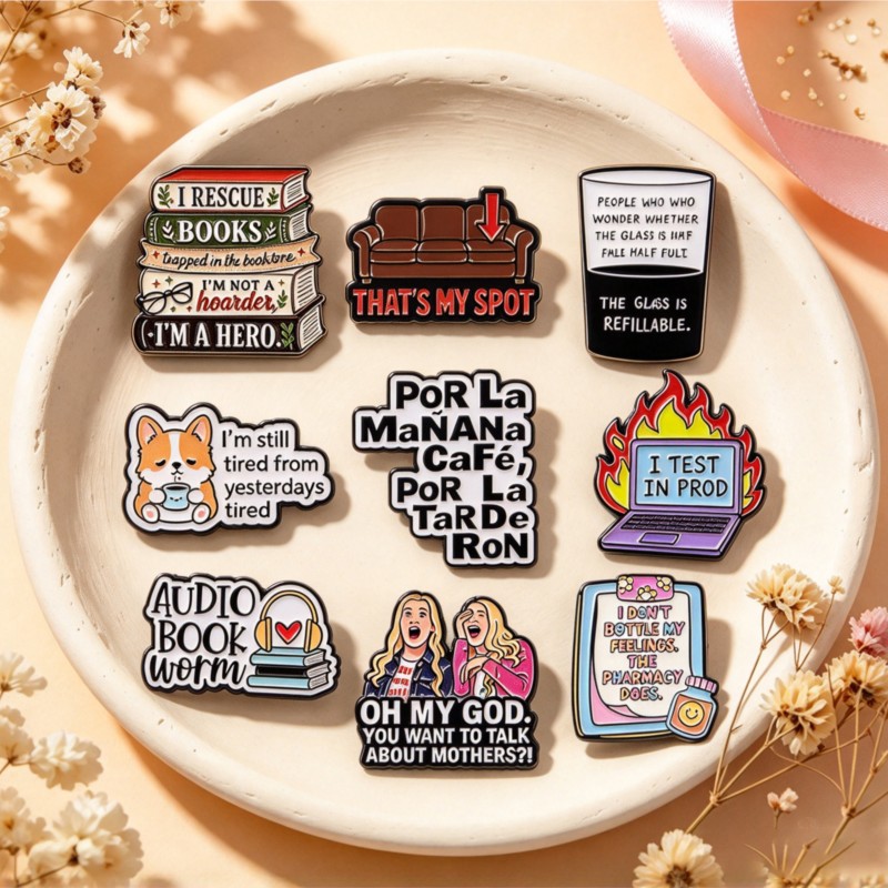 Laptop Original Accessories - Leuke grappige emaille pins met boeken,