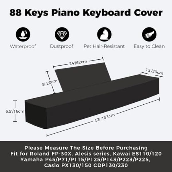 Stofhoes voor pianotoetsenbord - Keyboard Cover recensie en prijs